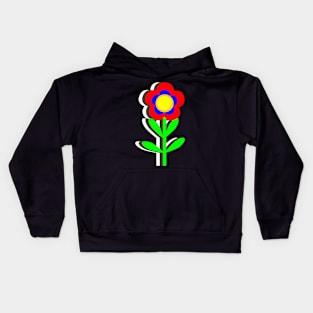 Floral, Retro Flower Kids Hoodie